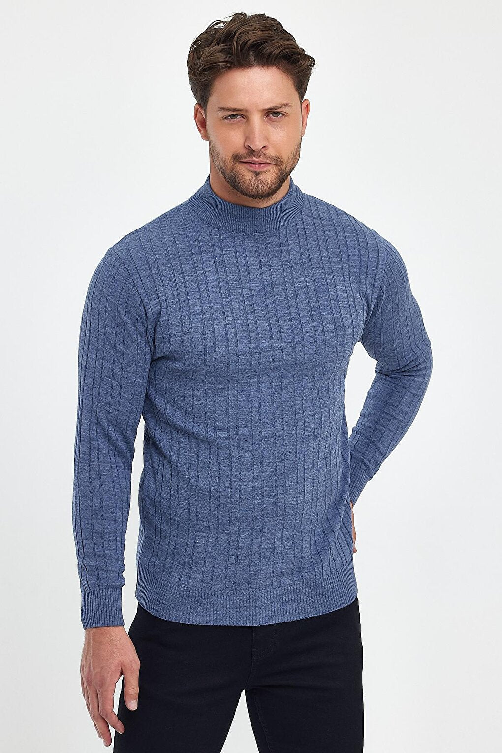 Men's Turtleneck Long Sleeve Sweater