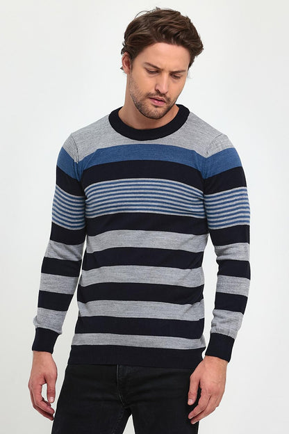 Striped Knitwear Men's Sweater