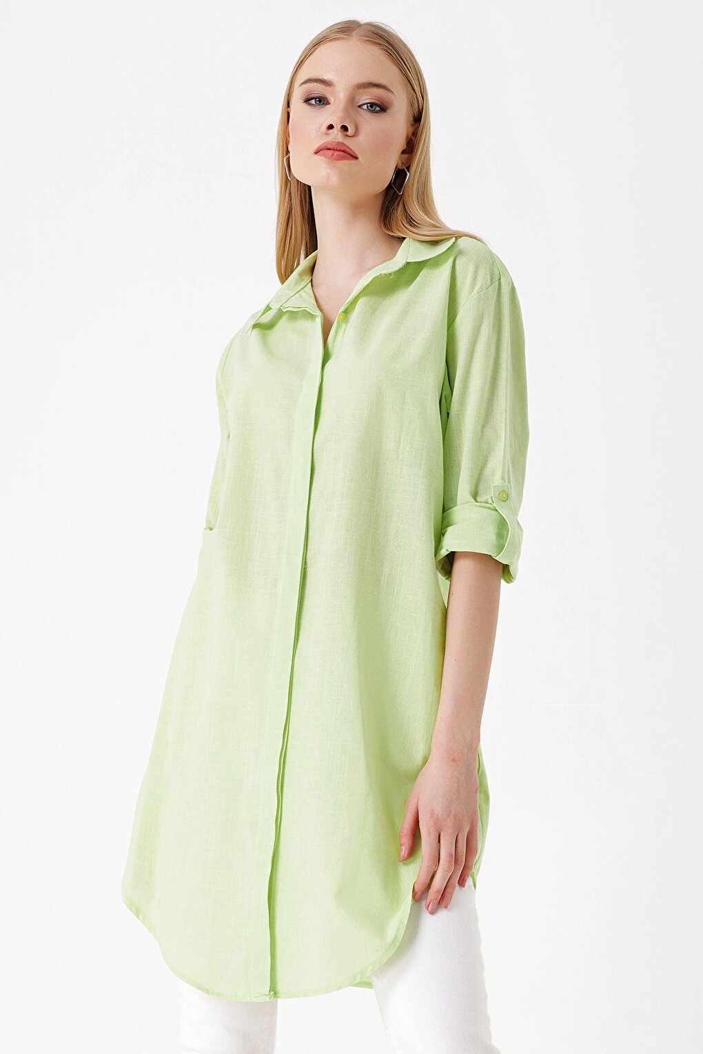 5885 Long Shirt - E.Green