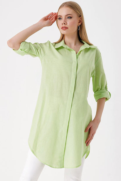 5885 Long Shirt - E.Green