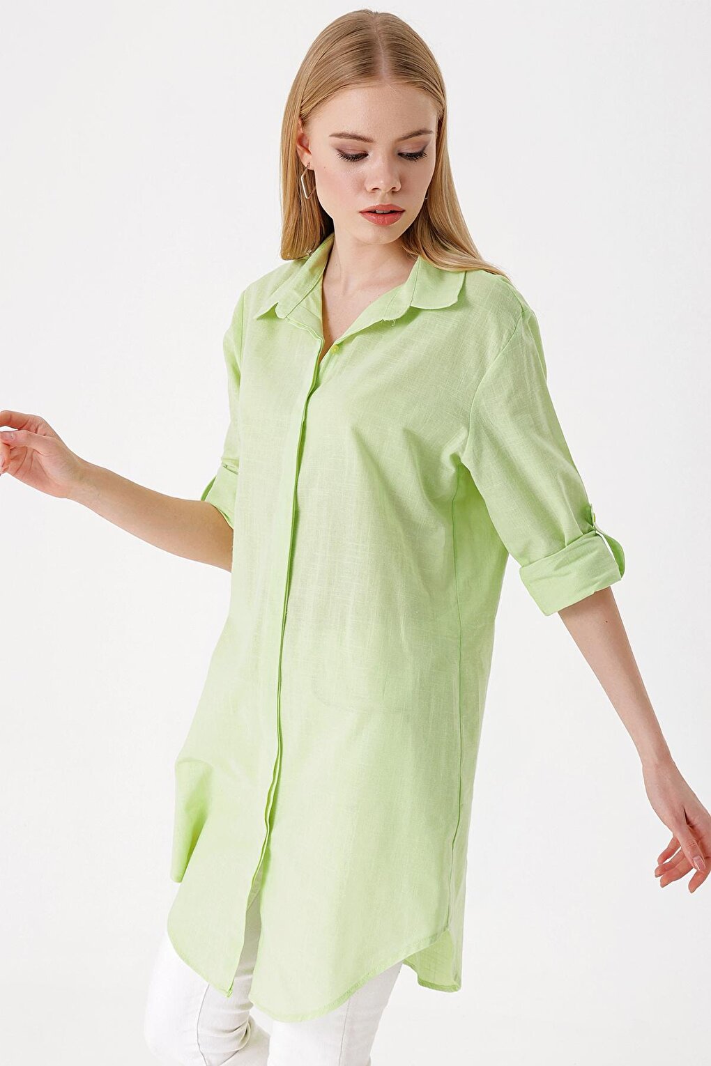 5885 Long Shirt - E.Green