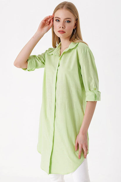 5885 Long Shirt - E.Green