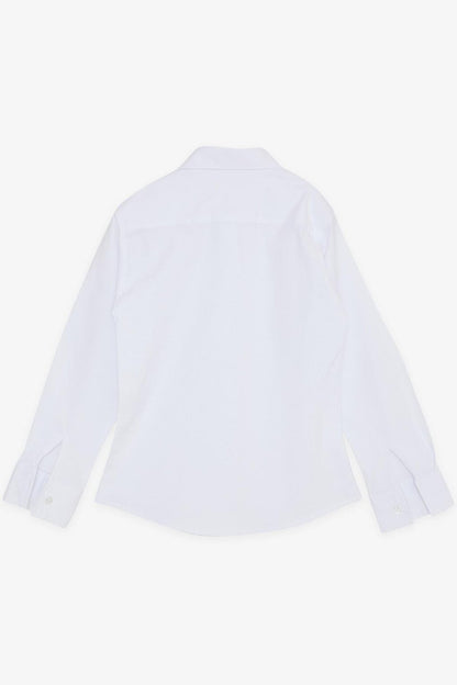 Girl's Shirt Buttoned White with Coat of Arms (8-12 Years)