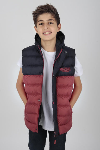 Boy's Stranger Embroidered Trend Puffer Vest Ak216162