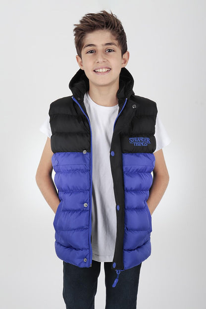 Boy's Stranger Embroidered Trend Puffer Vest Ak216162