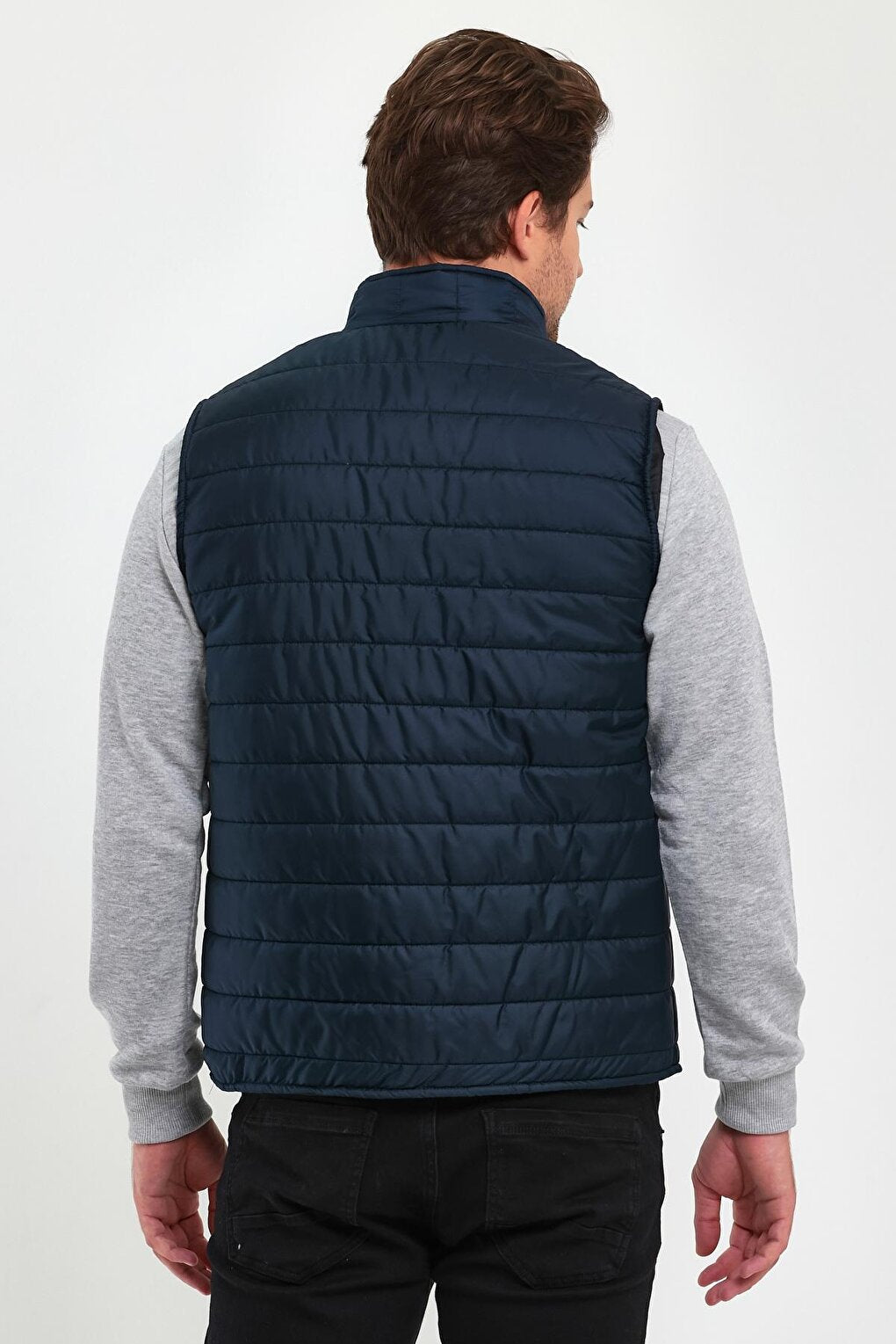 Quilted Stand Collar Men's Vest