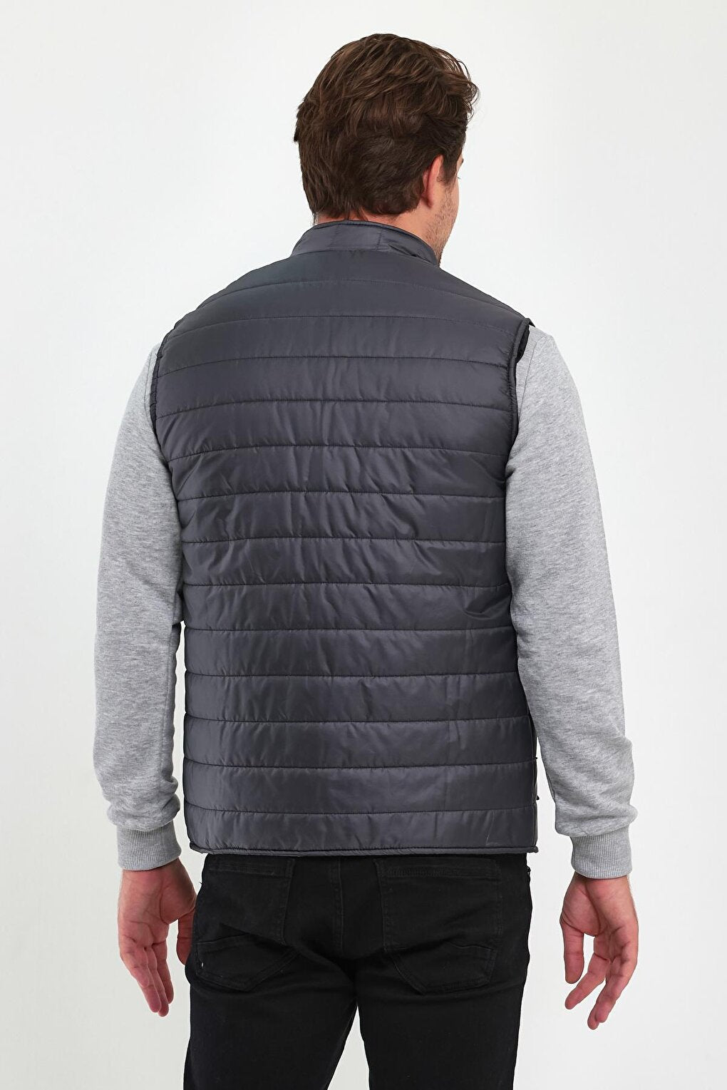 Quilted Stand Collar Men's Vest