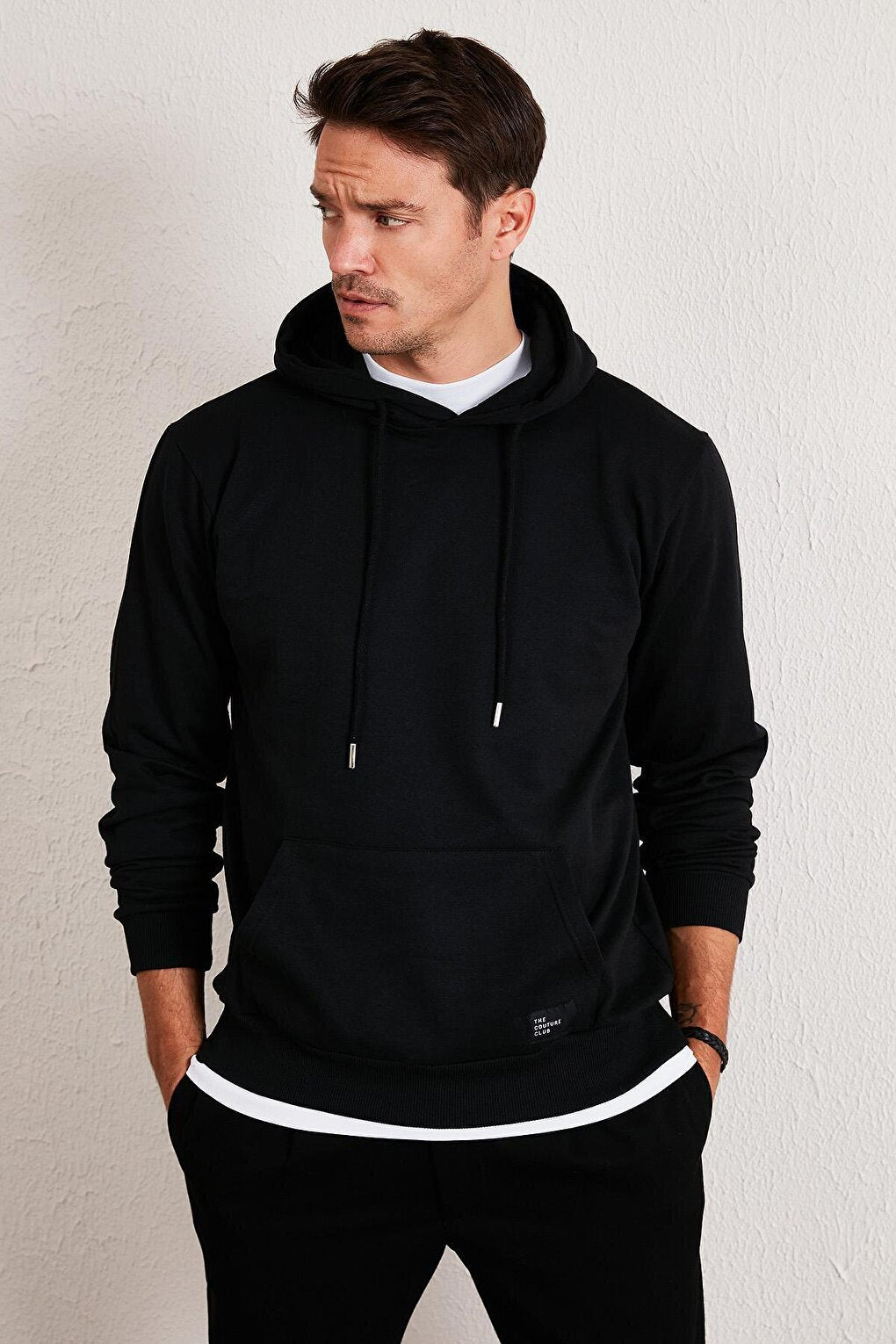 Kangaroo Pocket Slim Fit Hooded Winter Sweat 5975002