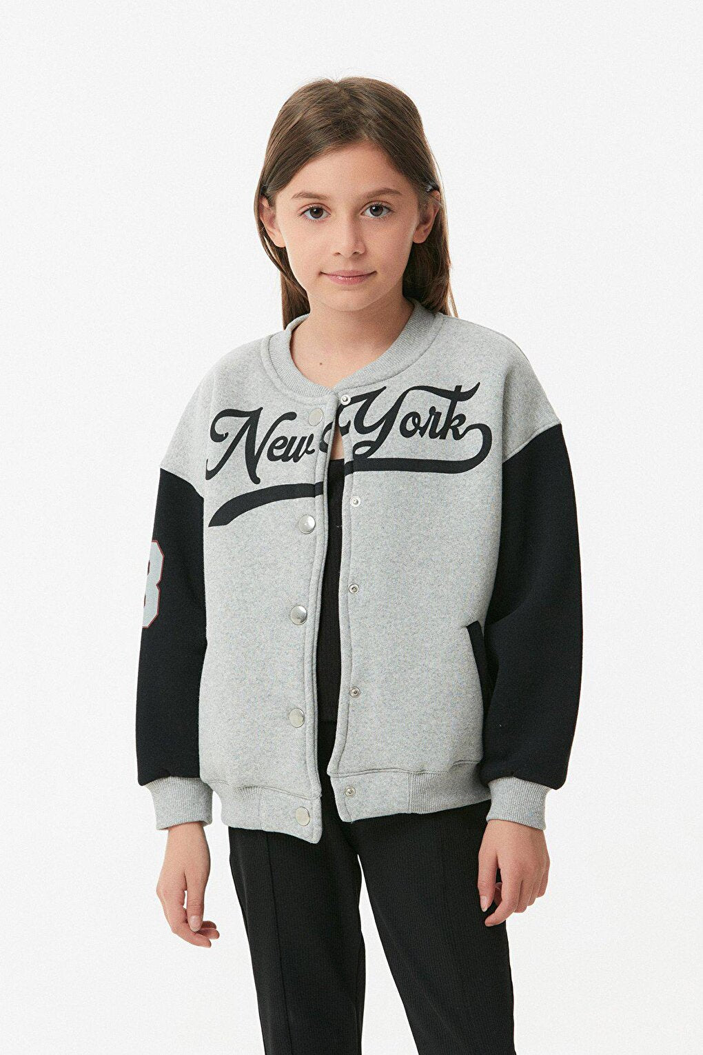 Unisex College Jacket with New York Print