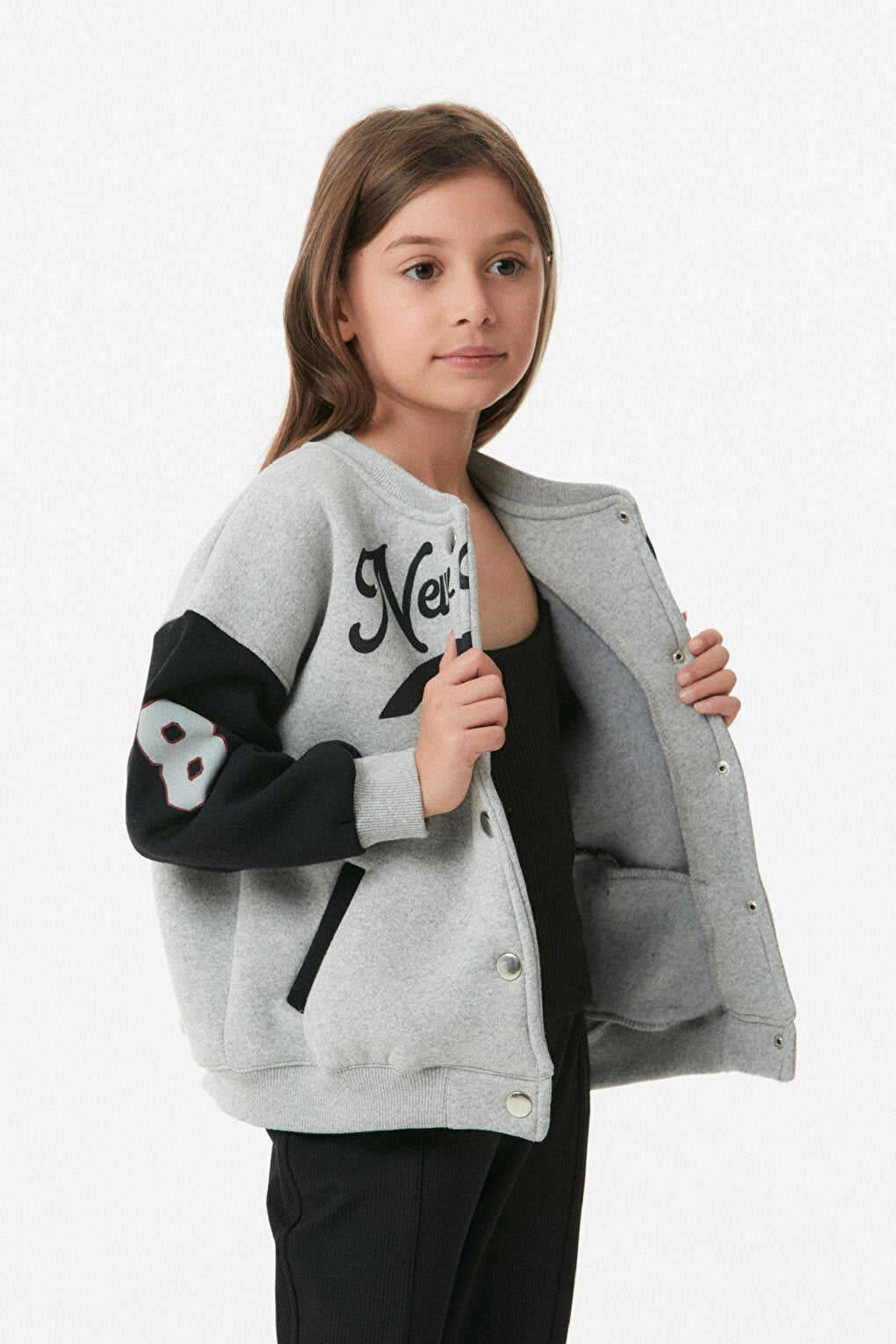 Unisex College Jacket with New York Print