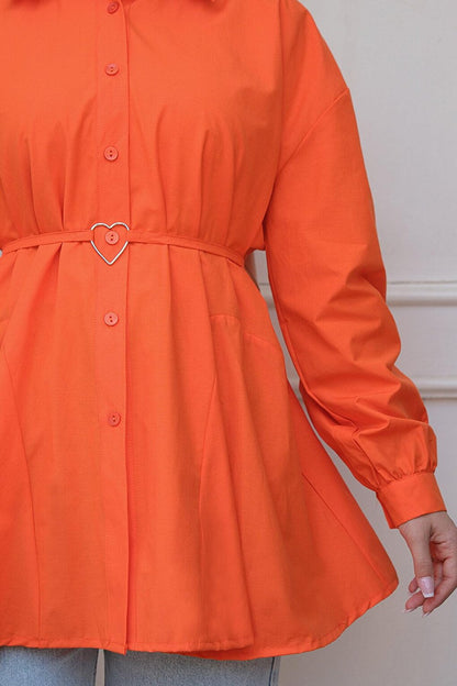 Shirt with Heart Accessories Orange