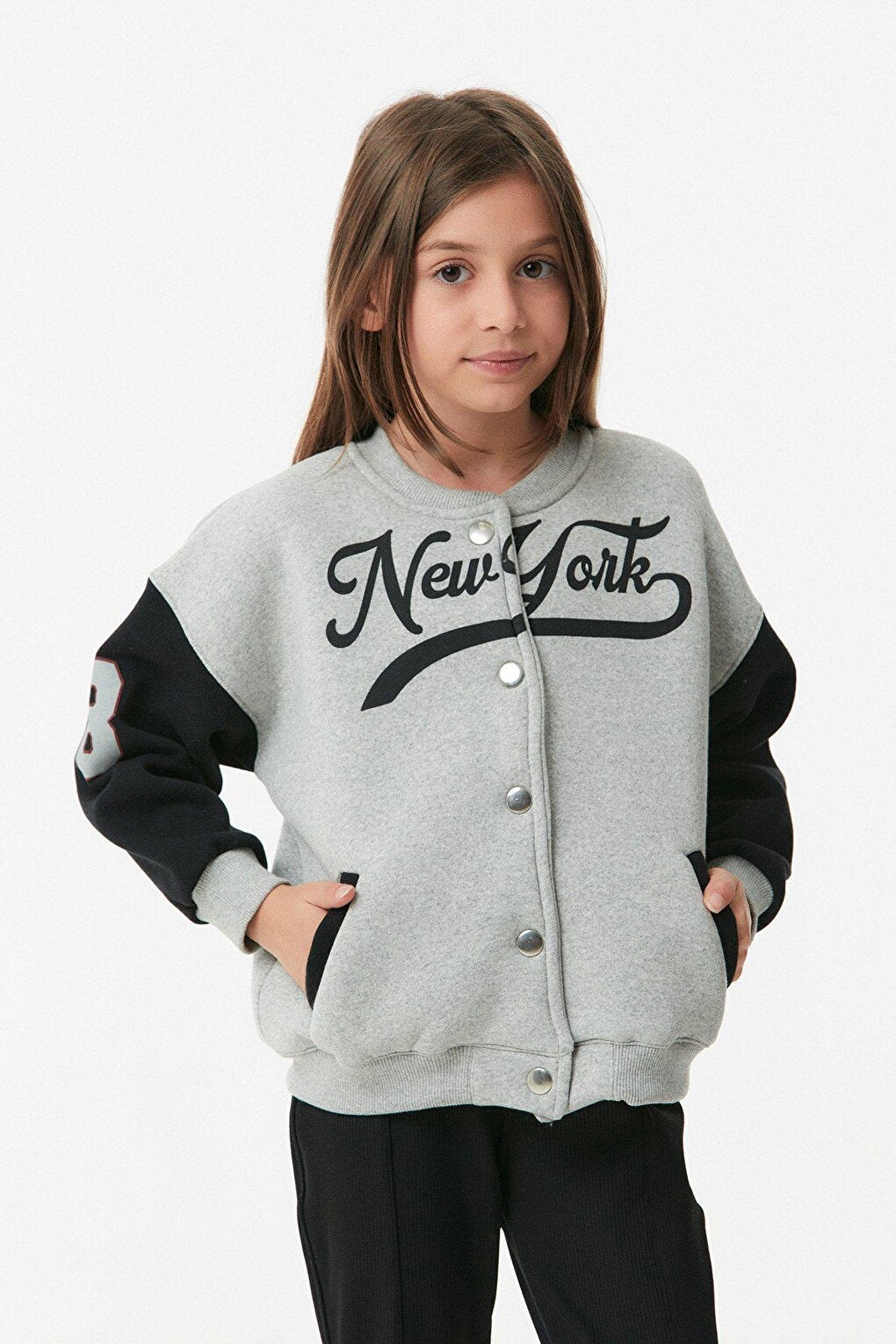 Unisex College Jacket with New York Print