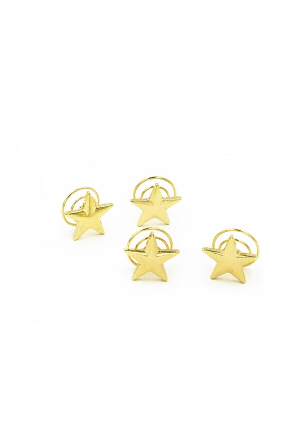 Star Hair Screw Clasp Set of 4