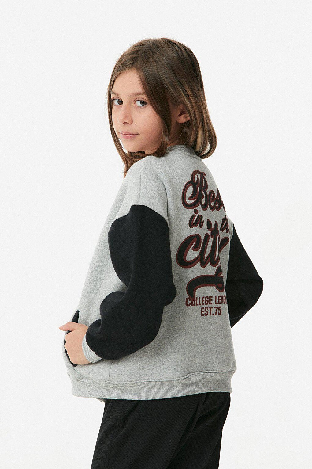 Unisex College Jacket with New York Print