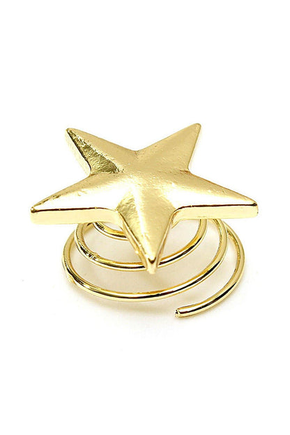 Star Hair Screw Clasp Set of 4