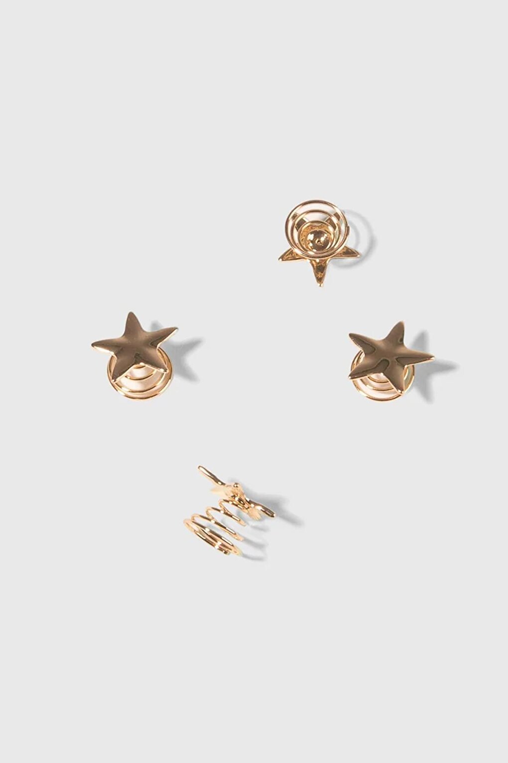 Star Hair Screw Clasp Set of 4