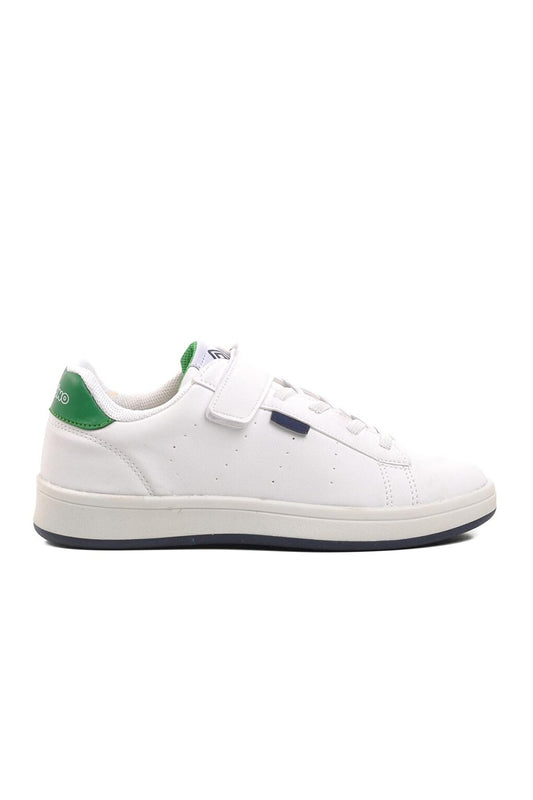 1539-F White-Green Velcro Children's Sneaker