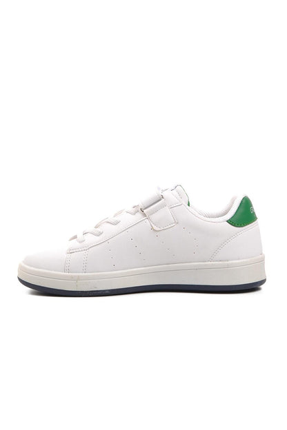 1539-F White-Green Velcro Children's Sneaker