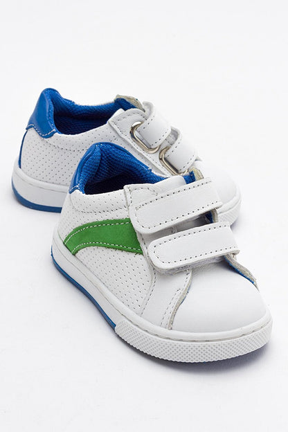 Boy's White Genuine Leather Casual Shoes