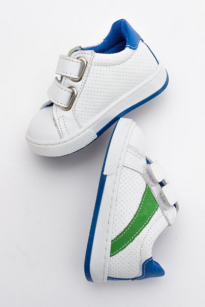 Boy's White Genuine Leather Casual Shoes