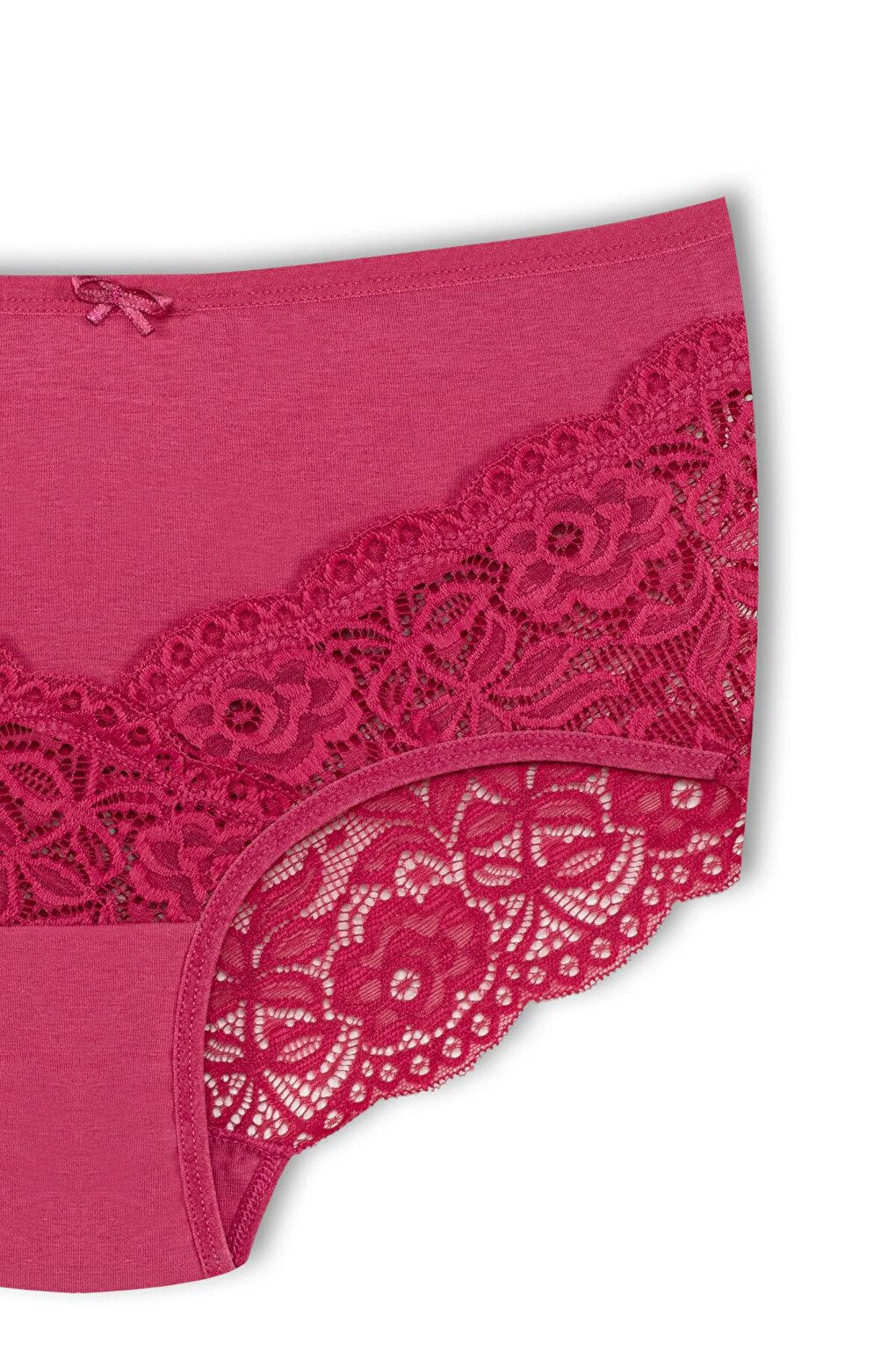 Cotton Back and Front V Lace High Waist Plus Size Women's Panties