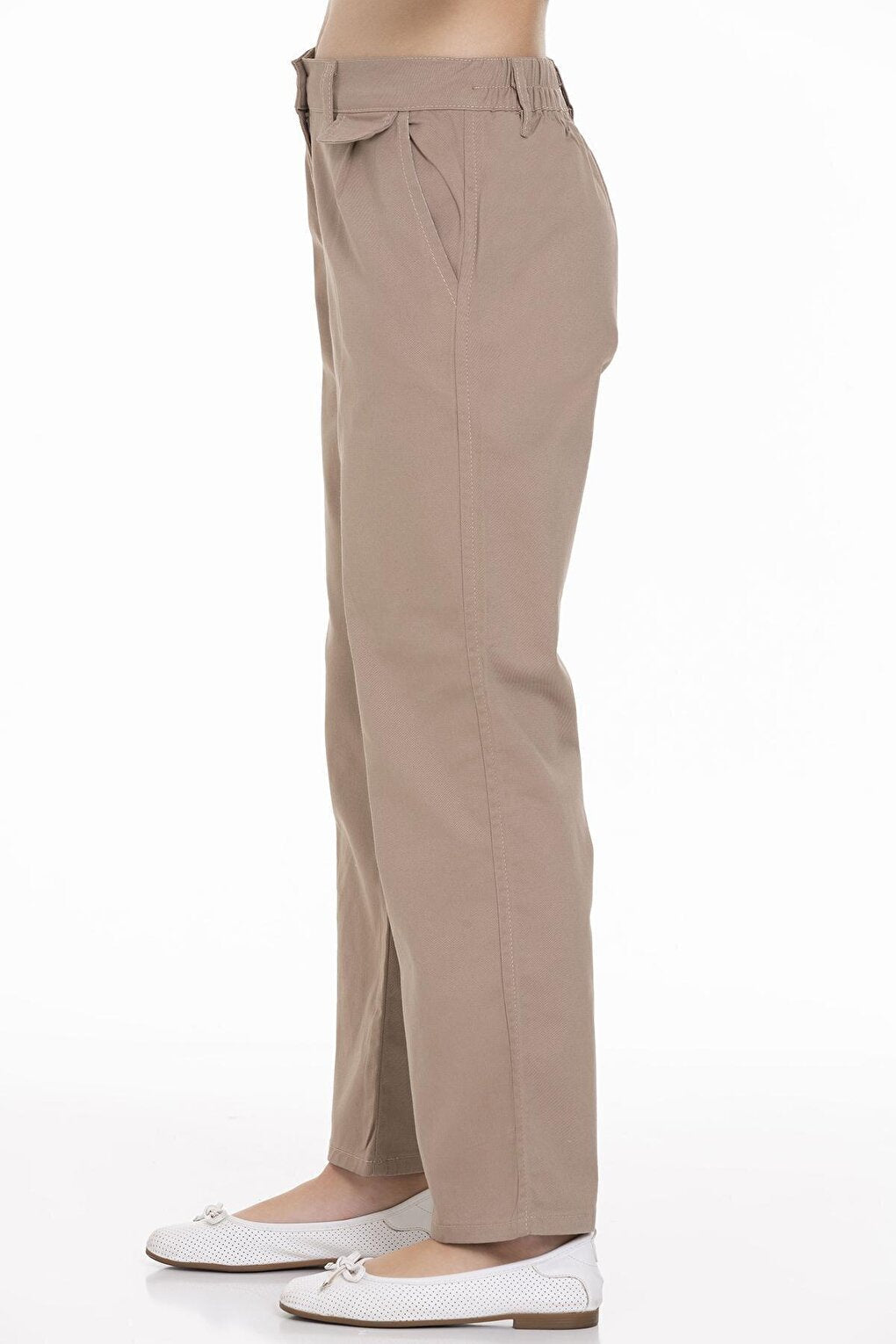 Girl's Wide Leg Gabardine Trousers 9-14 Years Lx249