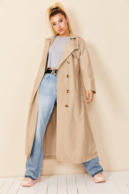 Double Breasted Collar Trench Coat