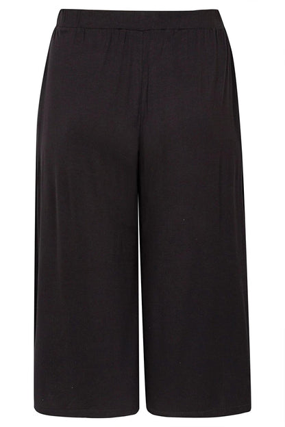 Large Size Loose Fit Lycra Jersey Trousers with Pockets 144236