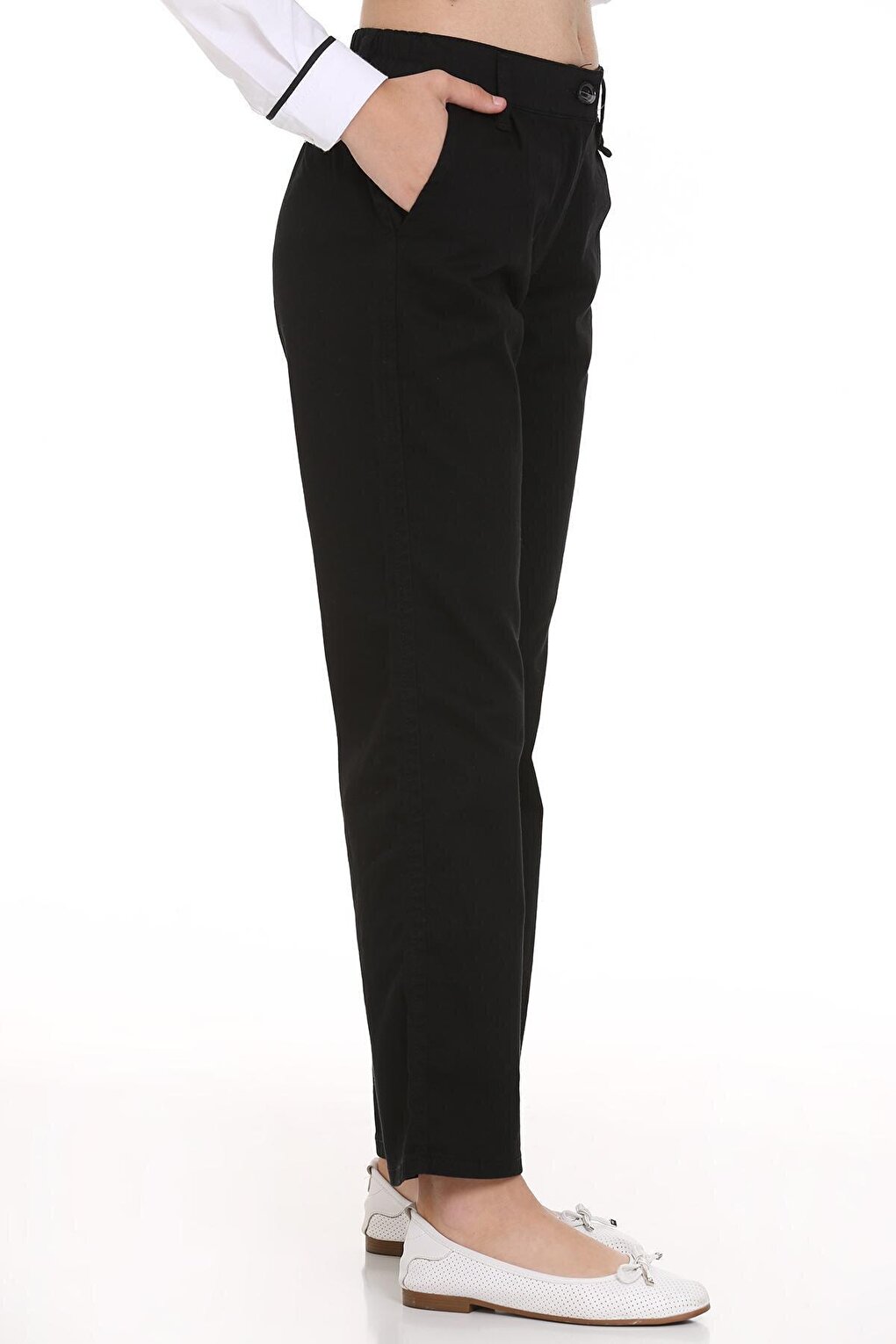 Girl's Wide Leg Gabardine Trousers 9-14 Years Lx249