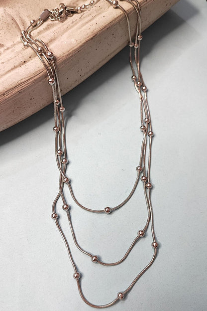 Stainless Steel 3 Row Bulk Chain Necklace