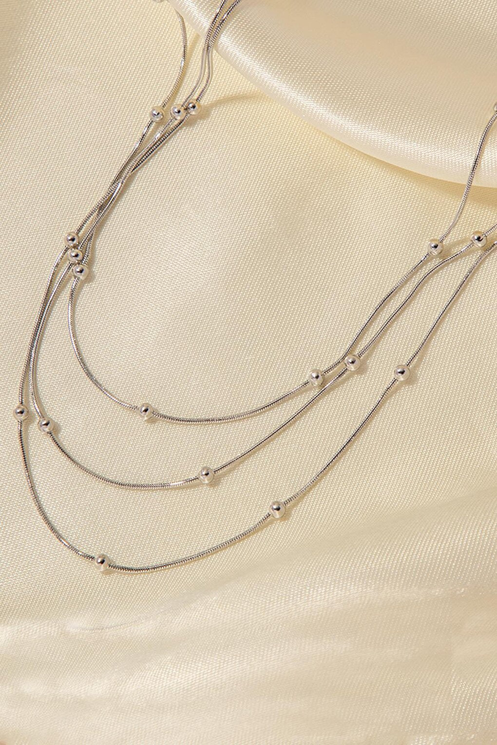 Stainless Steel 3 Row Bulk Chain Necklace