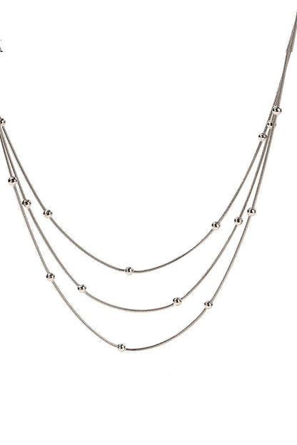 Stainless Steel 3 Row Bulk Chain Necklace