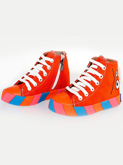 Monster Orange Suede Boys Sneakers