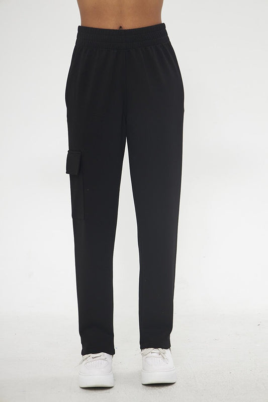 Black Women's Cargo Pocket Trousers - Magi