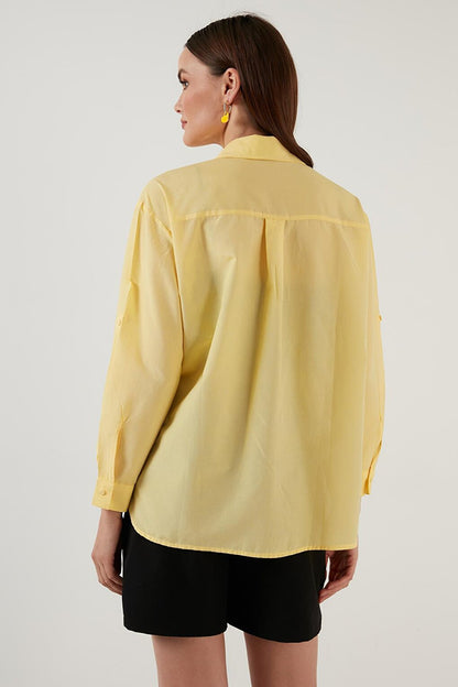 Oversize Pocketed Cotton Shirt 51440994