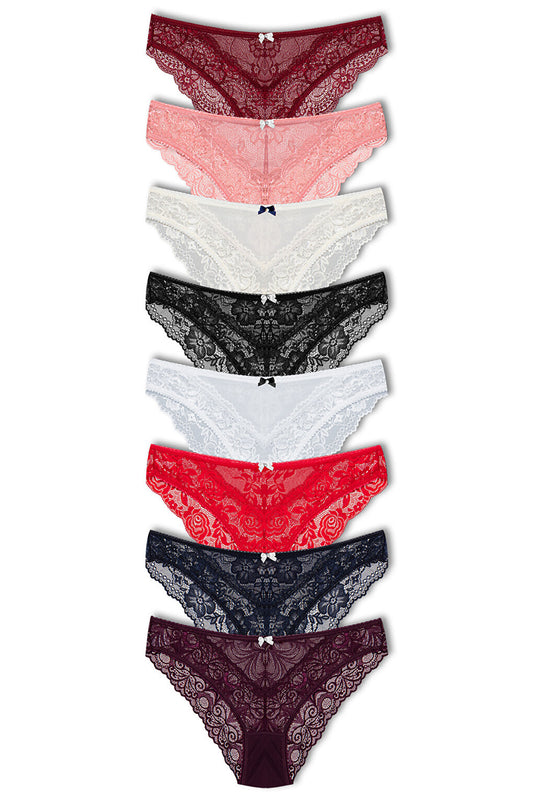 Lace Women's Slip Panties 8-pack