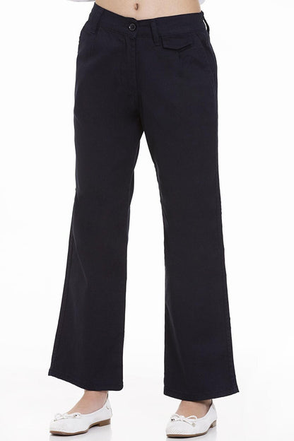 Girl's Wide Leg Gabardine Trousers 9-14 Years Lx249