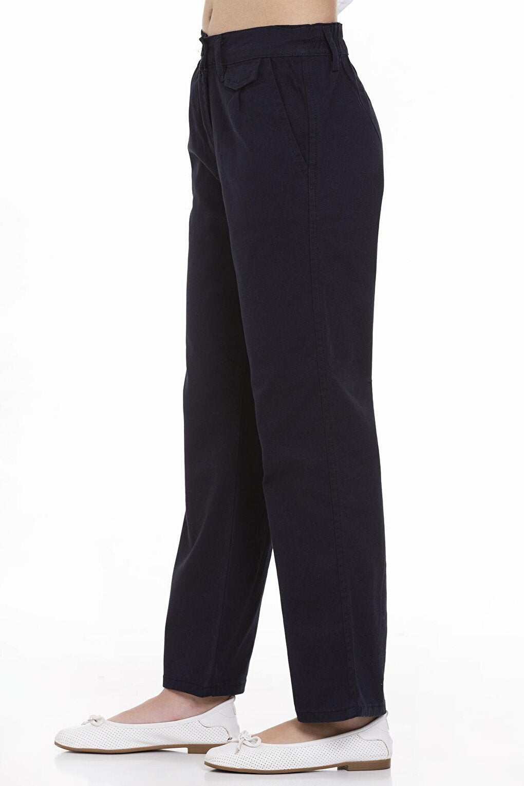 Girl's Wide Leg Gabardine Trousers 9-14 Years Lx249