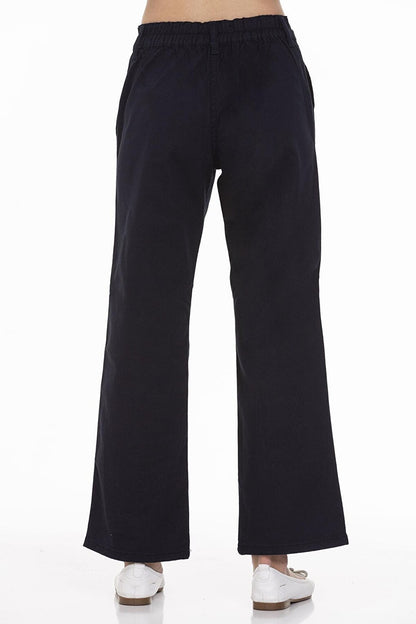 Girl's Wide Leg Gabardine Trousers 9-14 Years Lx249