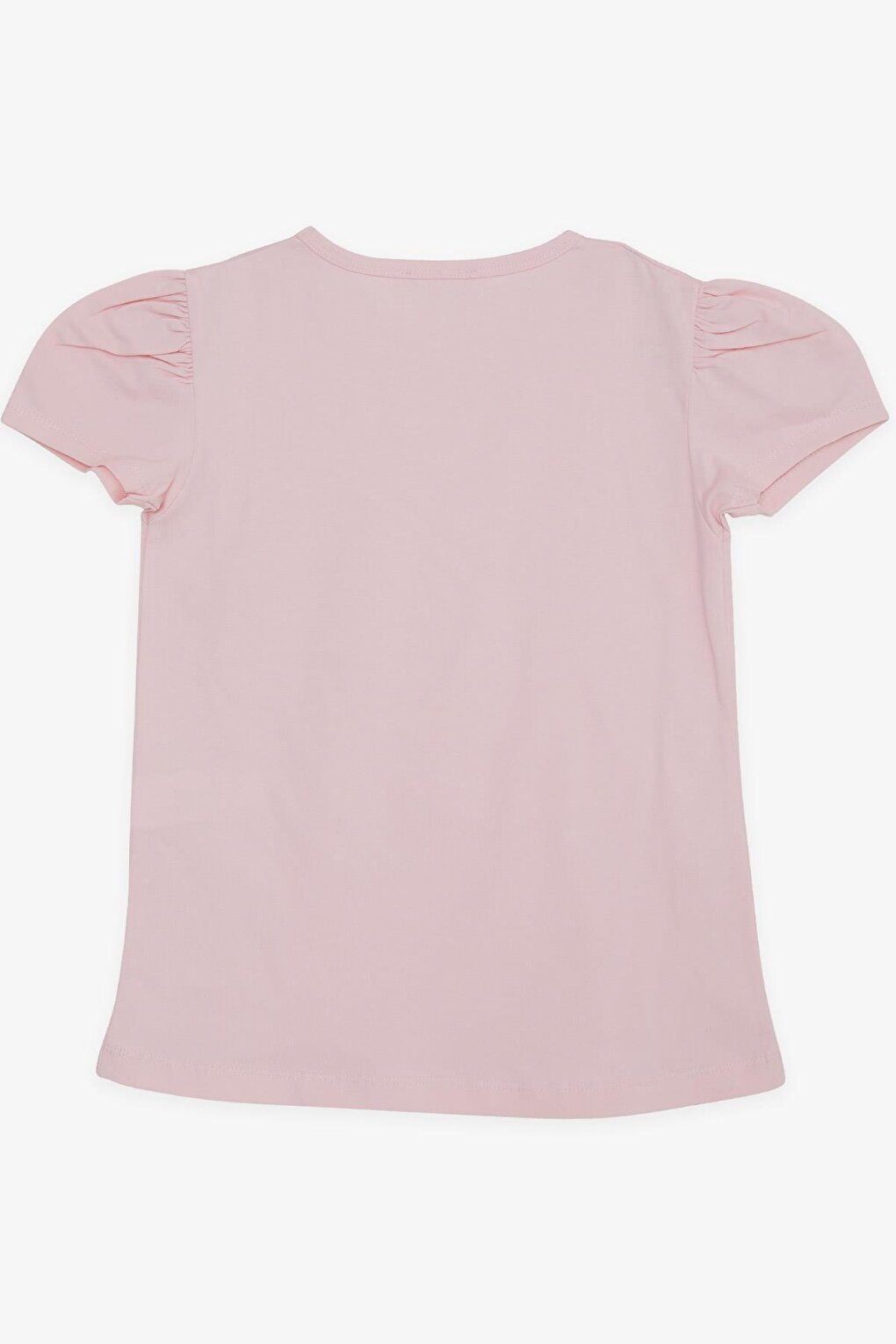 Girl's T-Shirt with Knitted Pocket Detail, Pink (Ages 6-12)