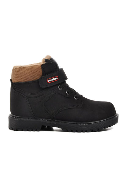 138-F Black Children's Boots with Fur Inside