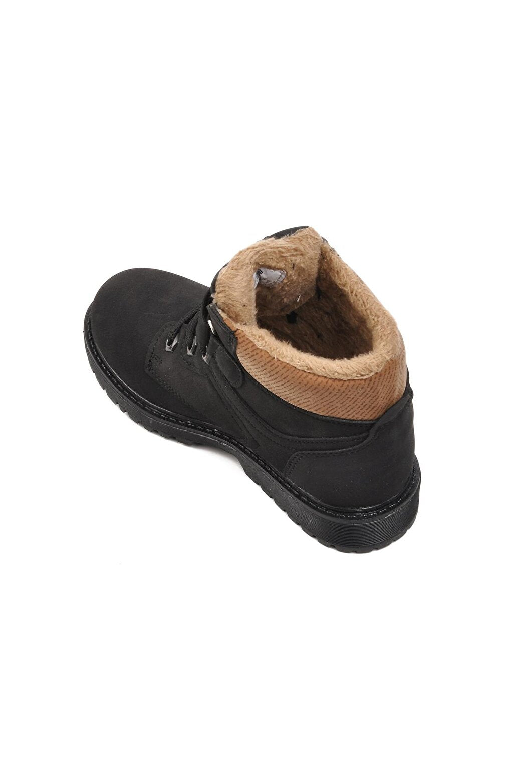 138-F Black Children's Boots with Fur Inside