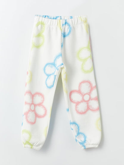 Girl's Three Thread Raised Daisy Sweatpants