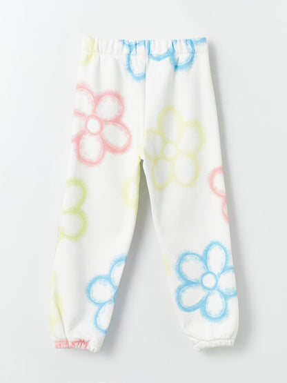 Girl's Three Thread Raised Daisy Sweatpants