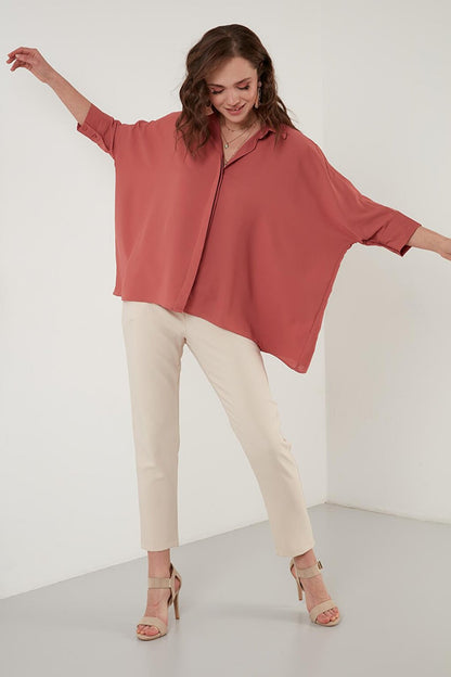 Three Quarter Sleeve Oversize Shirt 6051970