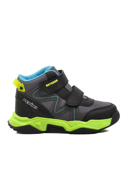 1357-P Smoked-Black-Turquoise Children's Outdoor Boots