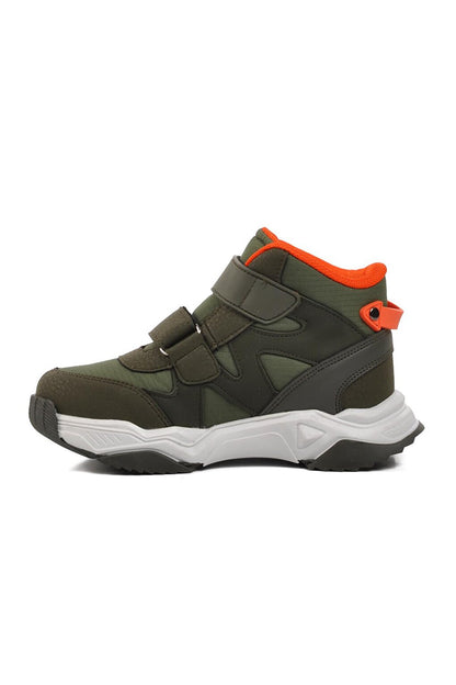 1357-P Khaki-Orange Children's Outdoor Boots