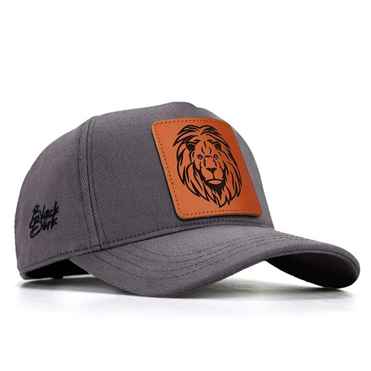 V1 Baseball Lion - Unisex Gray Cap with 12 Code Logo