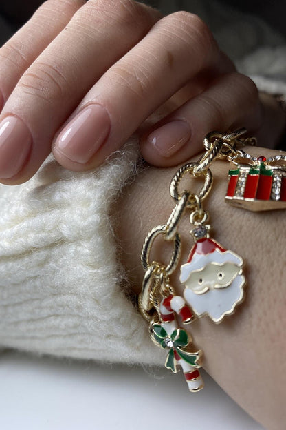 Christmas Figured Charm Dangle Bracelet