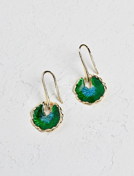 Mixed Natural Enamel Stone Figured Earrings